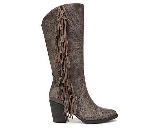 Blowfish Malibu Women's Criss 2 Western Tall Pointed Toe Boots - Chocolate