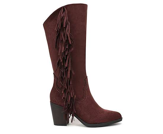 Blowfish Malibu Women's Criss 2 Western Tall Pointed Toe Boots - Wine