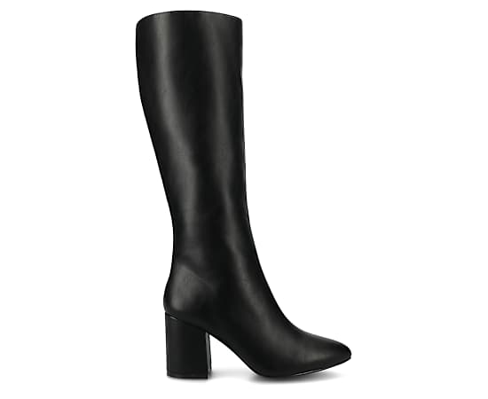 Journee Collection Womens Ameylia Block Heel Dress Boots, 12 Medium, Black