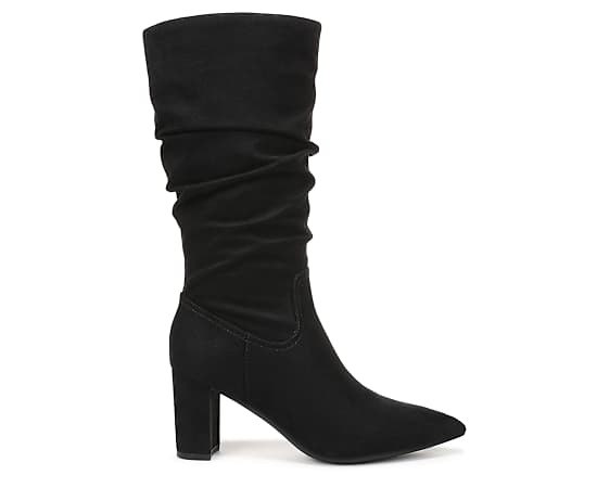 LifeStride Women's Renee Zipper Tall Boots - Black Microsuede