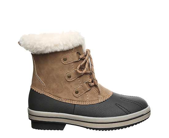 Bearpaw Women's Vivie Round Toe Wedge Boots - Hickory