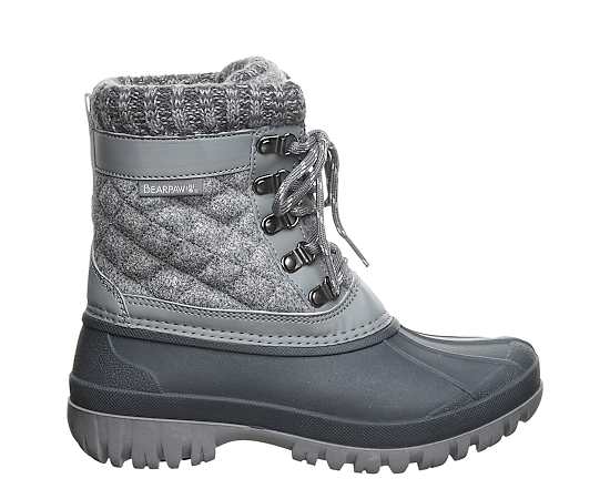 Bearpaw Women's Nadja Round Toe Wedge Boots - Charcoal