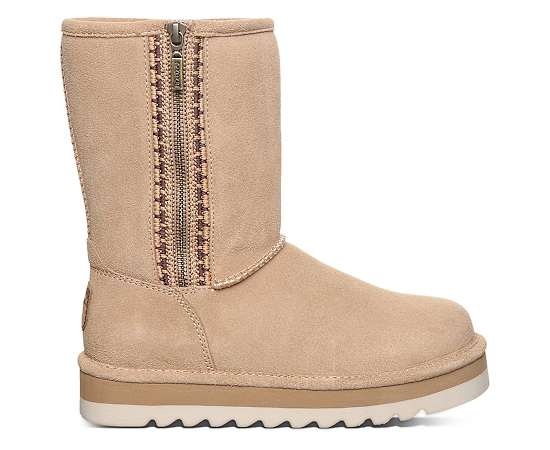Bearpaw Women's Kimia Platform Side Zipper Short Boots - Toffee
