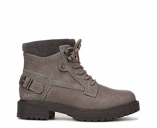Blowfish Malibu Women's Astor Lace-Up Short Booties - Mushroom Faux Leather