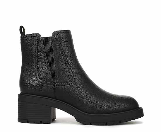 Blowfish Malibu Women's Frances Chelsea Short Booties - Black Faux Leather