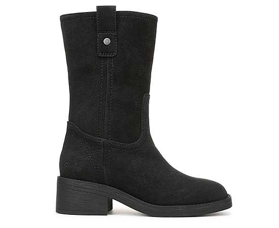 Blowfish Malibu Women's Nomadic Riding Tall Boots - Black Faux Suede