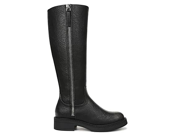 Blowfish Malibu Women's Venice Tall Zip Tall Boots - Black Faux Leather