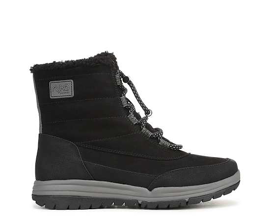 Ryka Avalanche Snow Boot Boots Black Woven Fabric Synthetic 11.0 M