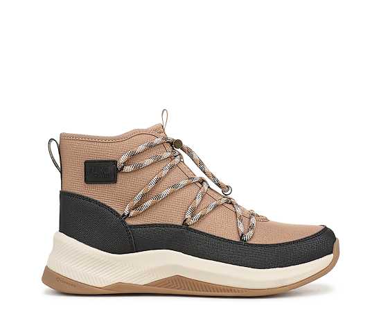 Ryka Astonish Bootie Boots Honey Brown Nylon Leather 9.0 M Lightweight