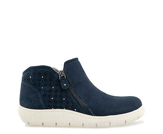 Jbu Women's Bailey Zipper Casual Booties - Navy