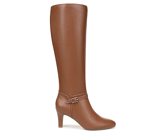 LifeStride Women's Glenore Knee High Boots - Caramel Faux Leather