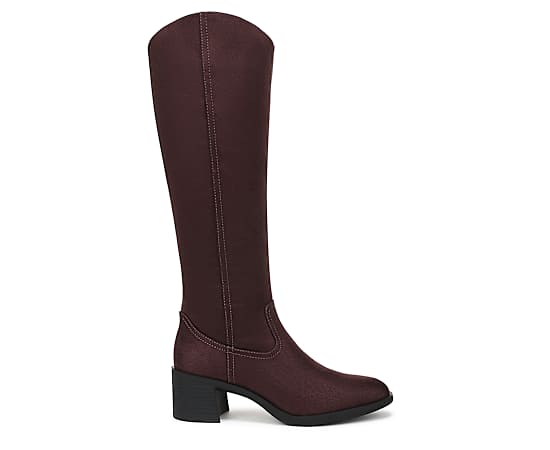 Bzees For LifeStride Joliet Wide Calf Knee High Boot (Chocolate Plum Microfiber) Fabric 9.5 W