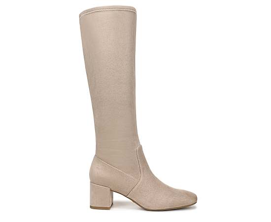 LifeStride Cohen Knee High Boot (Dover Light Tan Microfiber) Leather 7.5 M