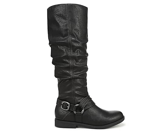 Blowfish Malibu Women's Petra Round Toe Boots - Black Faux Leather