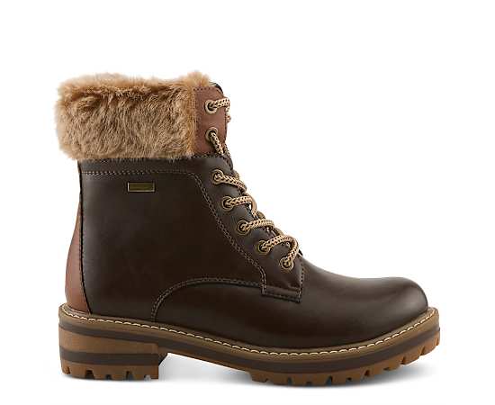 Patrizia Women's Canario Water-Resistant Fur Lined Winter Boots - Dark brown multi