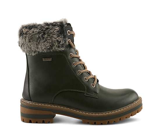 Patrizia Women's Canario Water-Resistant Fur Lined Winter Boots - Forest green multi