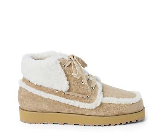 COCONUTS BY Matisse Womens Ridge Flat Heel Hiking Boots, 9 Medium, Beige