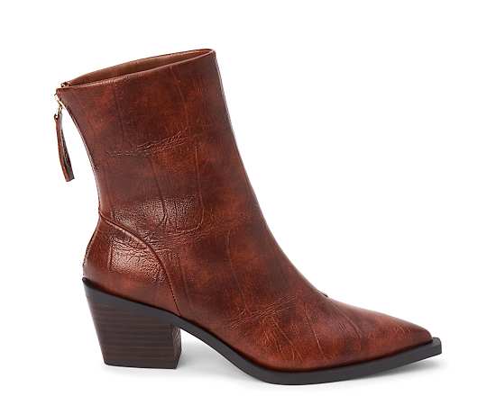 Coconuts by Matisse Matteo Pointed-Toe Block-Heel Boots - Brown croc