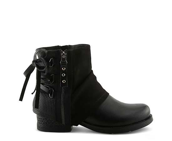 Patrizia Women's Maxilus Microsuede Moto Ankle Boot with Zipper - Black