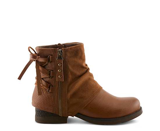 Patrizia Women's Maxilus Microsuede Moto Ankle Boot with Zipper - Camel