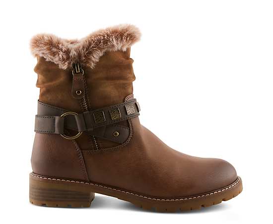 Patrizia Womens Valea Faux Fur Bootie