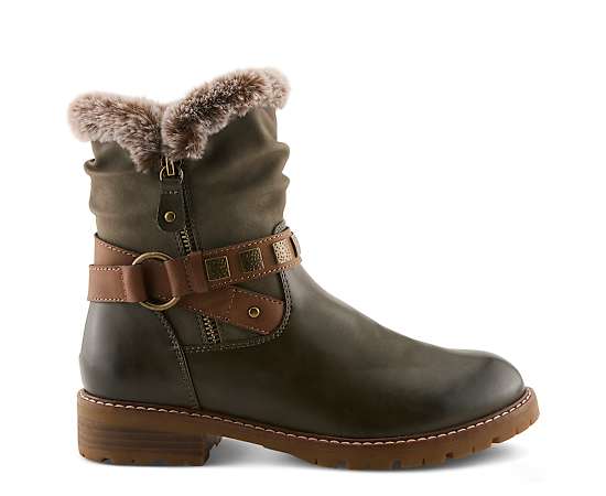 Patrizia Womens Valea Faux Fur Bootie