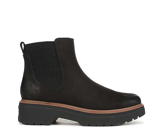 Dr. Scholl's Women's Bring Vibes Chelsea Short Boots - Black Microsuede