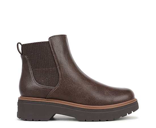 Dr. Scholl's Women's Bring Vibes Chelsea Boot Brown Faux Leather DRSCH 11.0 M