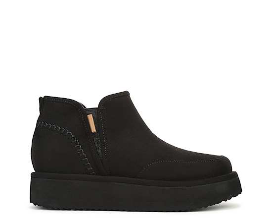 Dr. Scholl's Women's Chill Out Bootie Chelsea Short Boots - Black Microsuede