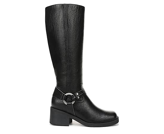 Dr. Scholl's Women's Joplin West Wide Calf Tall Boot Black Faux Leather DRSCH 9.0 M
