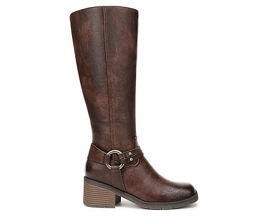 Dr. Scholl's Women's Joplin West Wide Calf Tall Boot Walnut Brown Faux Leather DRSCH 11.0 M