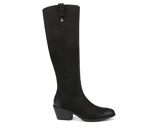 Dr. Scholl's Women's Calista Tall Boot Black Microsuede DRSCH Leather 7.0 M