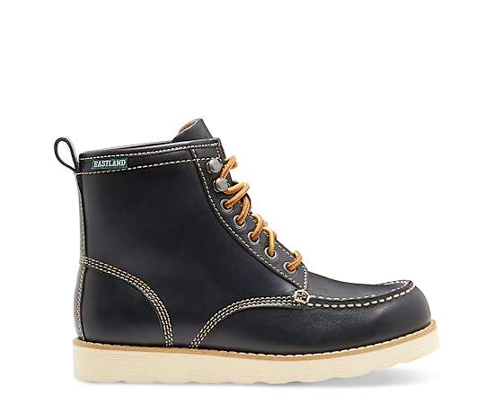 Eastland Womens Lumber Up Flat Heel Lace Up Boots, 10 Medium, Blue
