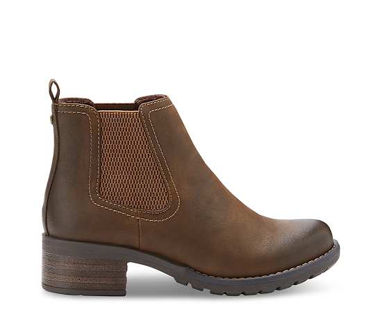 Eastland Womens Jasmine Chelsea Pull-on Boots, 8 Medium, Brown
