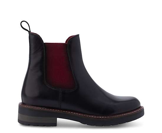 Eastland Womens Willa Block Heel Chelsea Boots, 8 Medium, Black