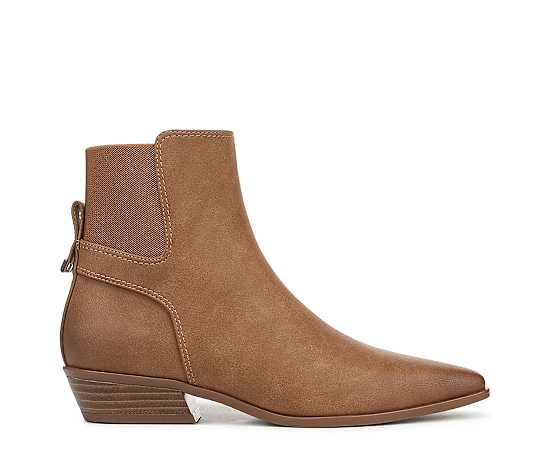 Naturalizer Women's Bea Zipper Short Boots - Chestnut Faux Leather