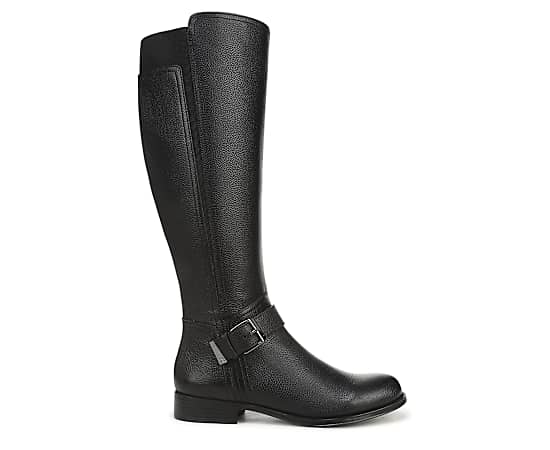 Naturalizer Women's Juno Zipper Tall Boots - Black Leather