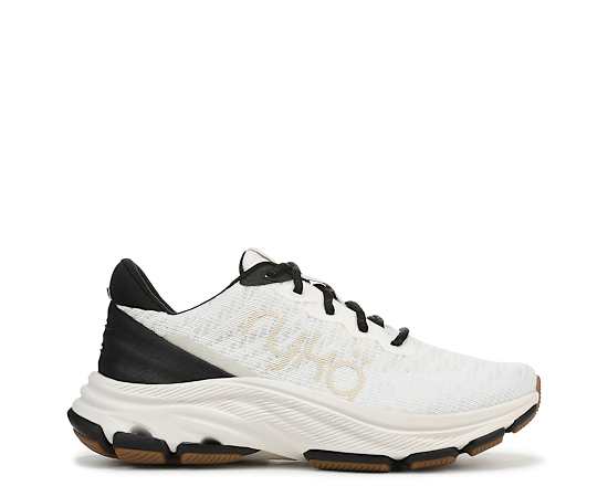 Ryka Women's Devotion X Max Rs Walking Sneakers - White Black Mesh Fabric