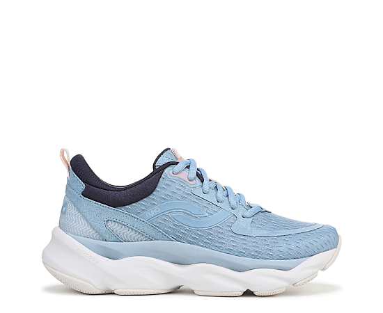 Ryka Rezorb Max Walking Sneakers Glacier Blue Mesh Fabric 11.0 W Arch Support, Lightweight