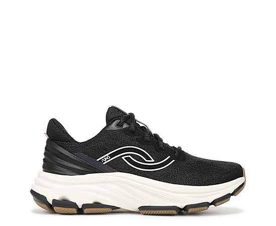 Ryka Women's Devotion Lace-Up Walking Sneakers - Black/White Mesh Fabric