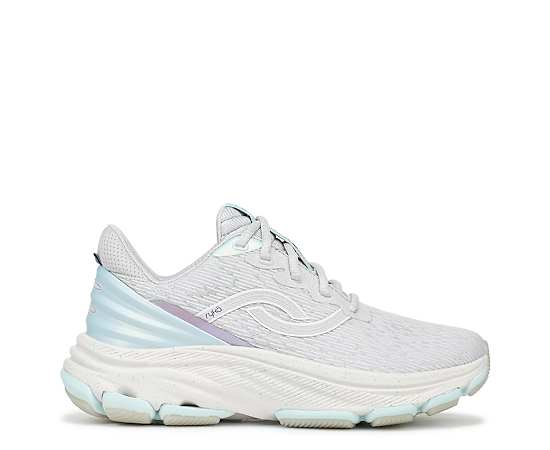 Ryka Women's Devotion Lace-Up Walking Sneakers - Oyster Gray Mesh Fabric