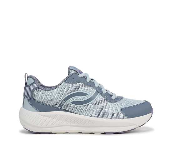 Ryka Intent Walking Sneakers Pearl Blue Leather/Mesh 9.5 M Arch Support