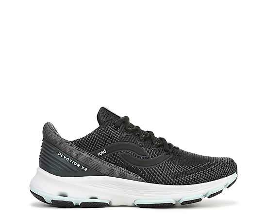 Ryka Devotion X 2 Walking Sneakers Black Mesh Fabric 5.5 M Arch Support