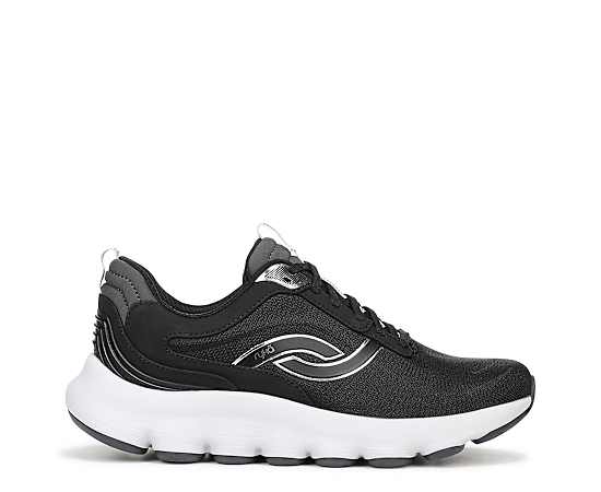 Ryka Women's Podflow Lace-Up Sneakers - Black Mesh Fabric