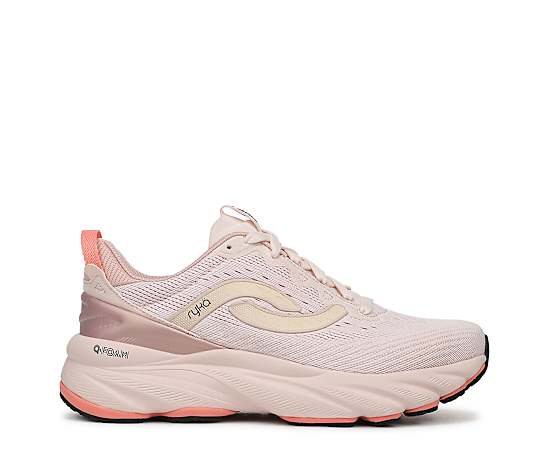 Ryka Premium Women's Distance Lx Round Toe Sneakers - Shell Pink Knit/Mesh