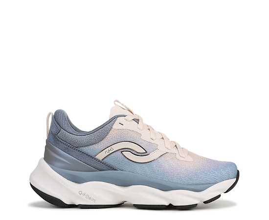 Ryka Elevate Lx Walking Sneakers Flintstone Blue Mesh Fabric 7.5 M Arch Support, Lightweight