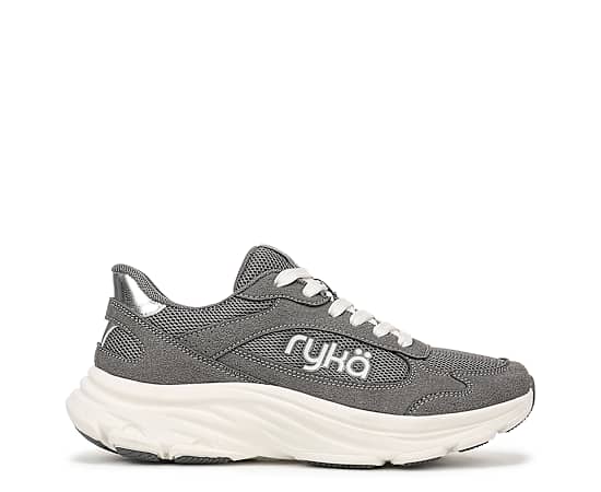 Ryka Devine Max Classic Walking Sneakers Granite Grey Mesh/Faux Suede Suede/synthetic 9.5 M