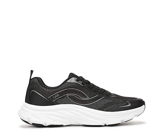 Ryka Women's Devine Max Lace-Up Walking Sneakers - Black Mesh