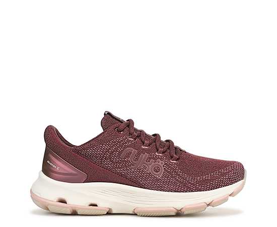 Ryka Women's Devotion X Lace Up Walking Sneakers - Windsor Red Mesh Fabric