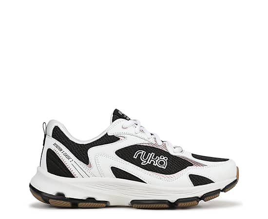 Ryka Devotion X Classic 2 Walking Sneakers White Black Mesh/Leather Fabric/leather 11.0 M